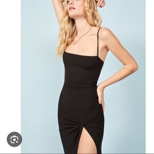 Reformation Scala Dress in Black, Size XS